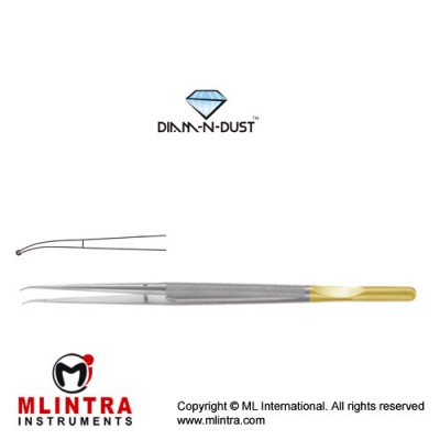 Diam-n-Dust™ Micro Ring Forcep Curved - With Counter Balance Stainless Steel, 15 cm - 6" Diameter 1.0 mm Ø